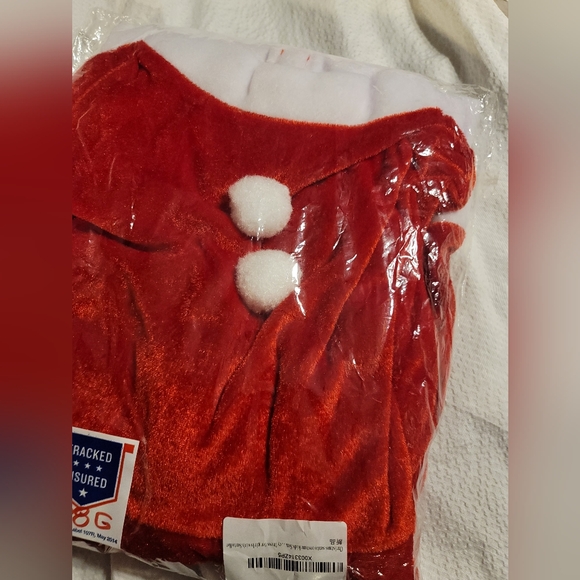 NWT ADORABLE GIRLS SANTA DRESS WITH SANTA HAT AND WRAP SIZE 5 TO 6X - Picture 2 of 10
